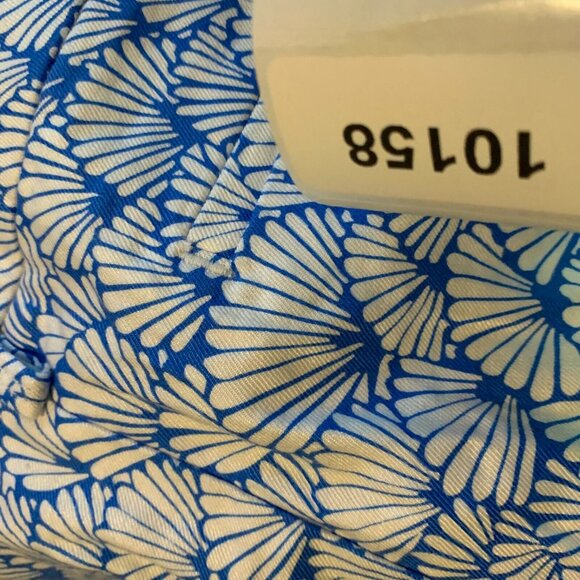 Level 99 Womens Cindie Printed Blue Linen Stretch Casual Chino Short Size 32 NWT - Picture 12 of 12